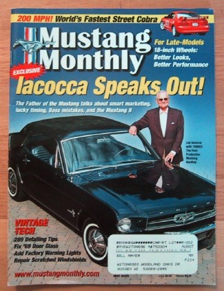 MUSTANG MONTHLY 2004 MAY - LEE IACOCCA, 177mph COBRA